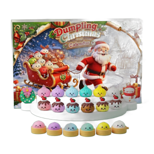 Dumpling Squishy Kalendarz Adwentowy Sanki Mikołaja 24 szt. ściskany w dłoni