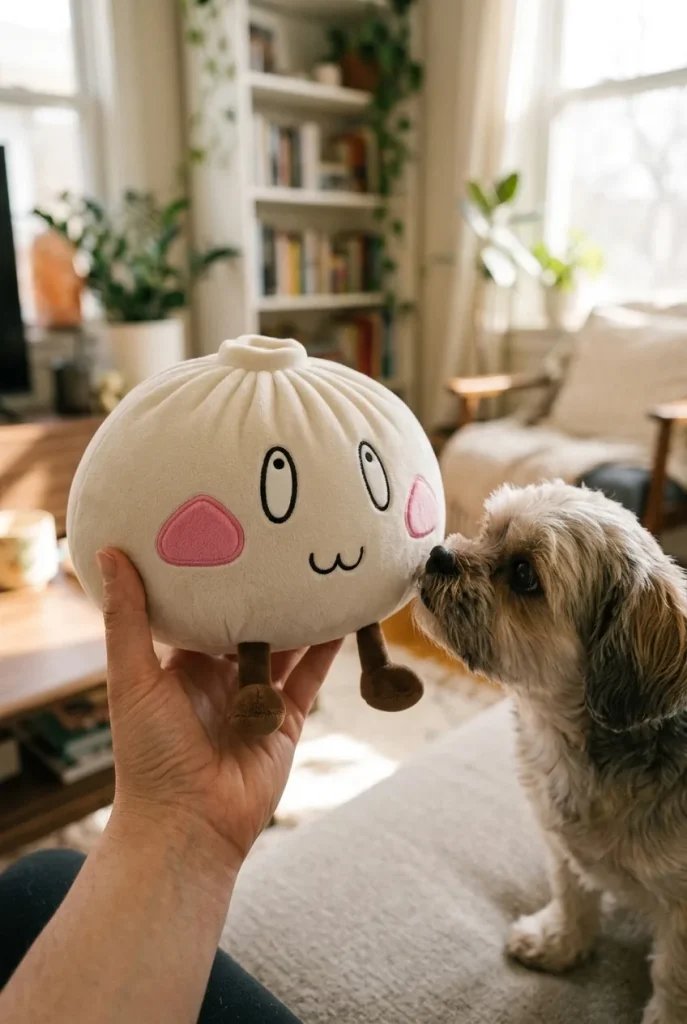 Giant Dumpling Squishy Wesoła Twarz z pluszakiem