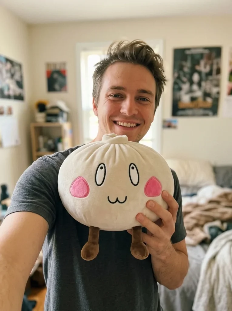 Giant Dumpling Squishy Wesoła Twarz na co dzień
