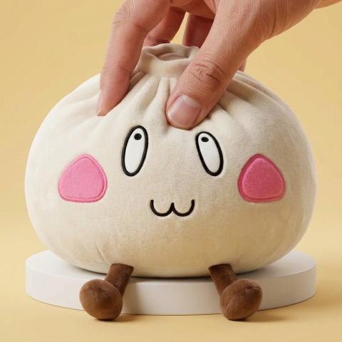 Giant Dumpling Squishy Wesoła Twarz ściskany w dłoni