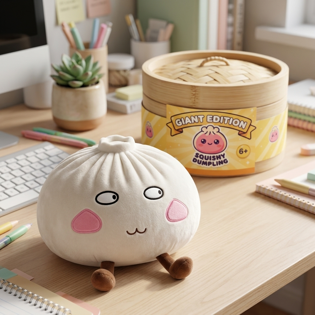 Squishy Dumpling Gigant Dumny i Zadziorny w codziennej aranżacji