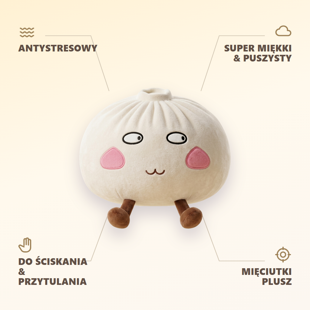 Squishy Dumpling Gigant Dumny i Zadziorny infografika: najważniejsze zalety