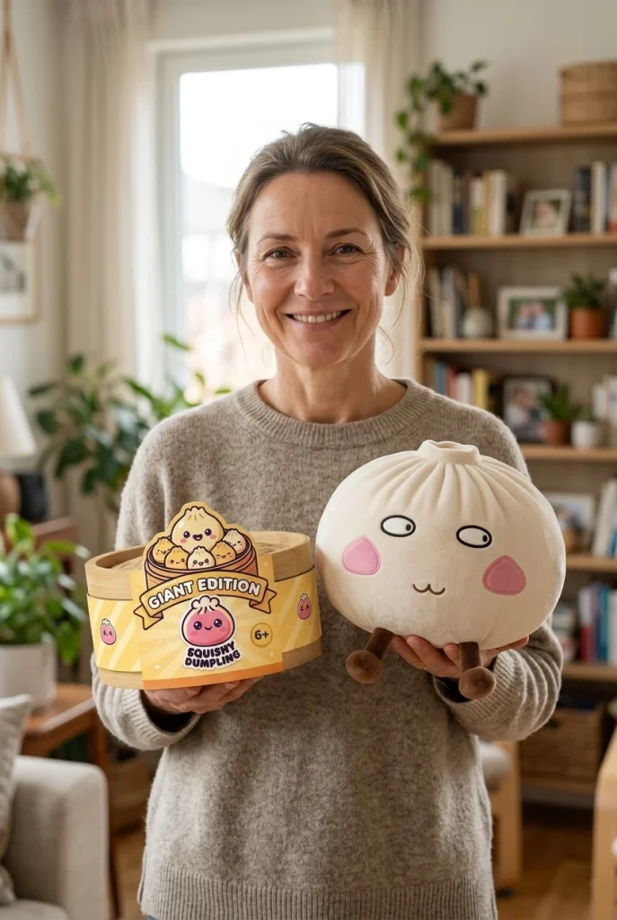 Squishy Dumpling Gigant Dumny i Zadziorny z pudełkiem