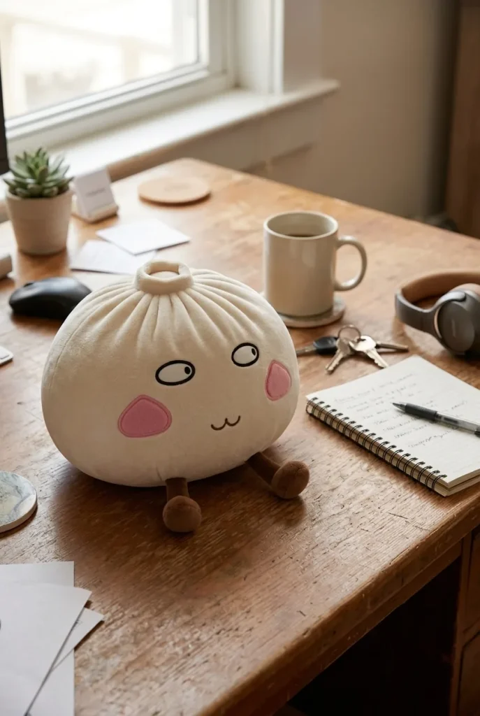 Squishy Dumpling Gigant Dumny i Zadziorny na biurku