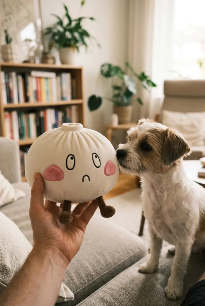 Squishy Dumpling Giant Sad Smutna Minka 28 cm z pluszakiem