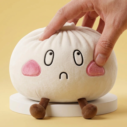 Squishy Dumpling Giant Sad Smutna Minka 28 cm ściskany w dłoni