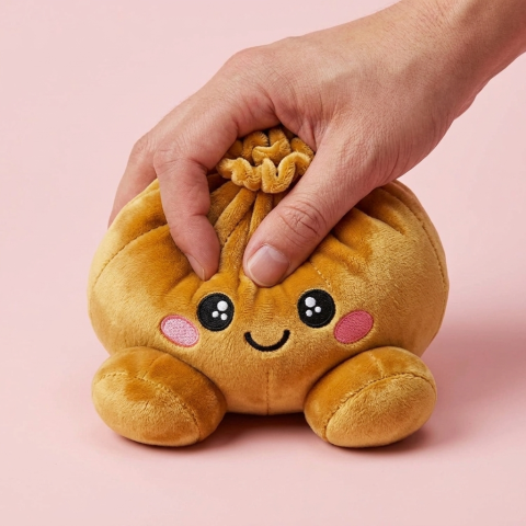Squishy Dumpling Złoty Royal efekt slow-rise w akcji
