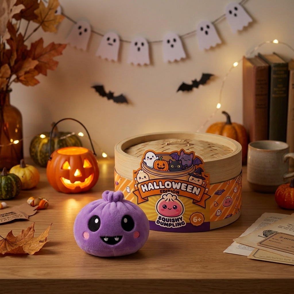 Squishy Dumpling Halloween Zestaw 5 szt. w codziennej aranżacji
