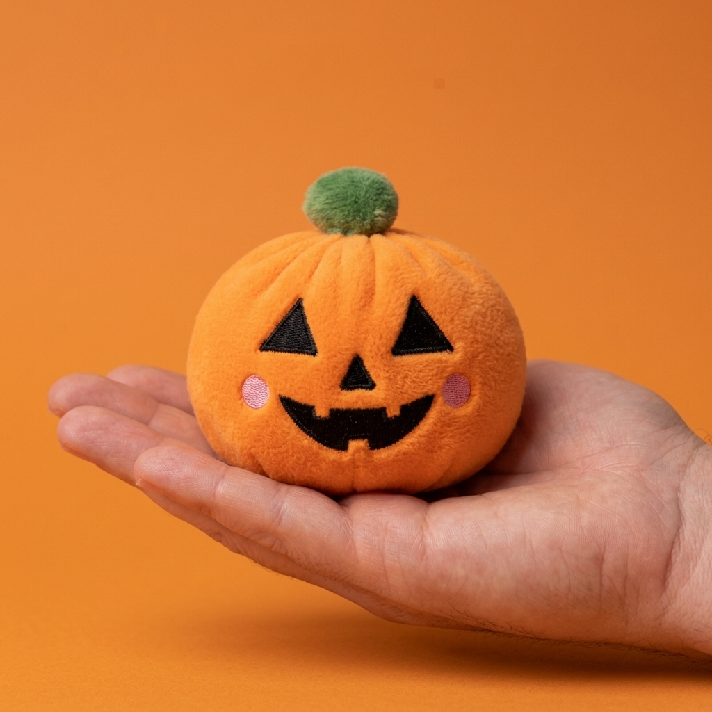 Squishy Dumpling Halloween Zestaw 5 szt. w dłoni — porównanie rozmiaru