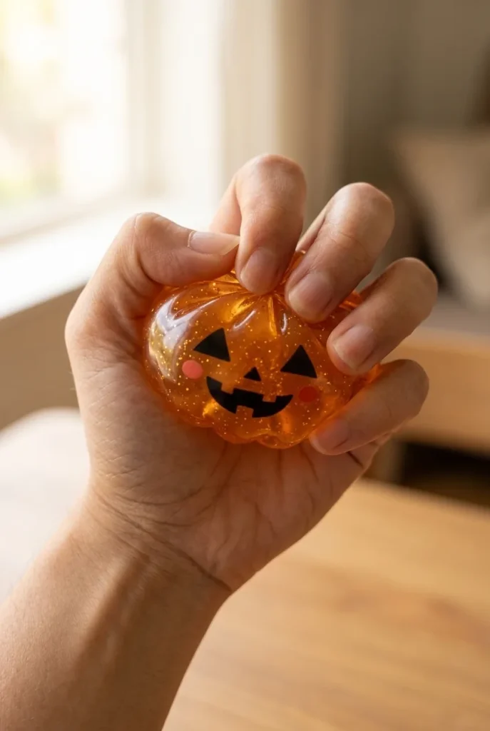 Squishy Dumpling Halloween XXL Zestaw 8 szt podczas ściskania