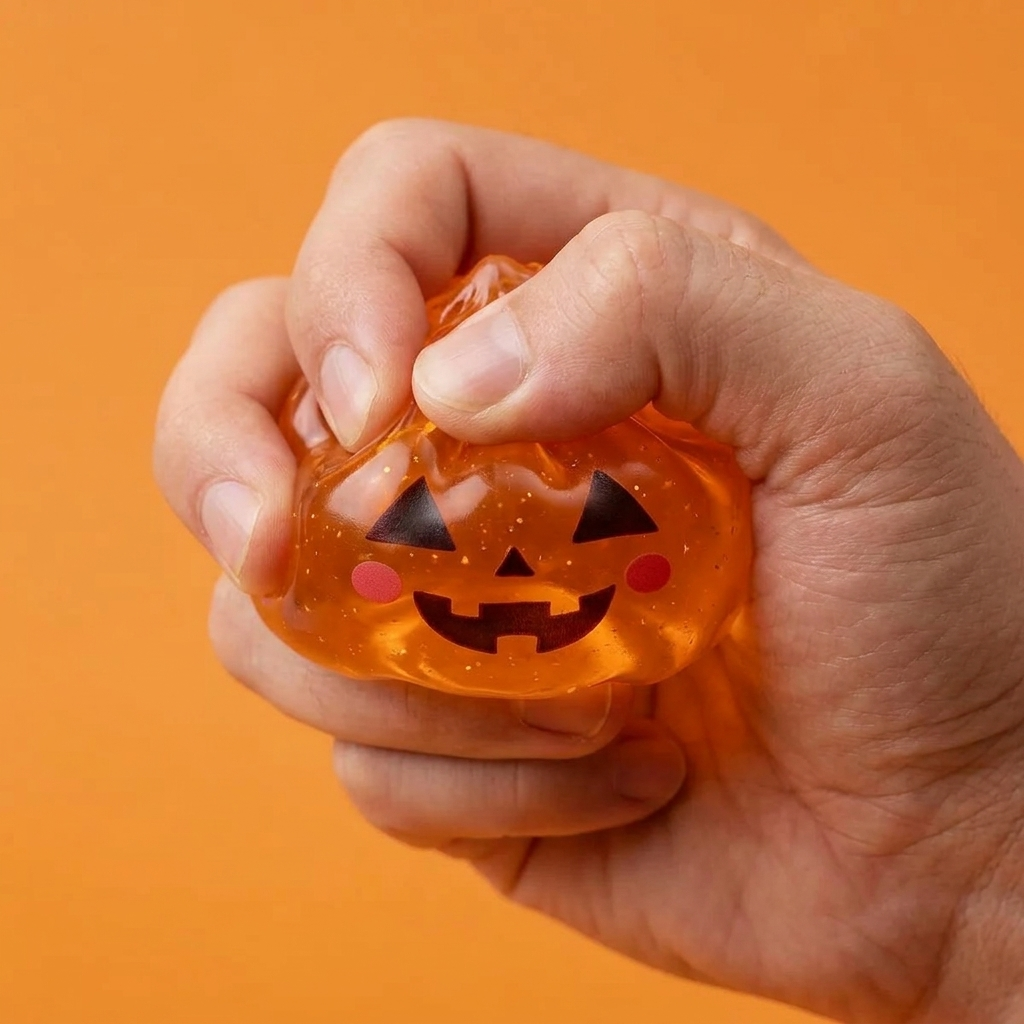 Squishy Dumpling Halloween XXL Zestaw 8 szt efekt slow-rise w akcji