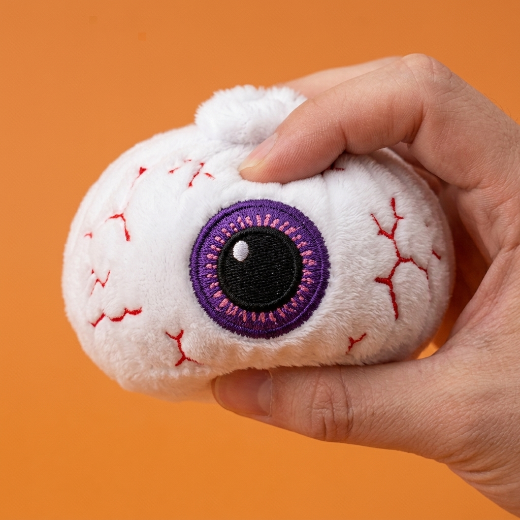 Squishy Dumpling Halloween Oko Fioletowe efekt slow-rise w akcji
