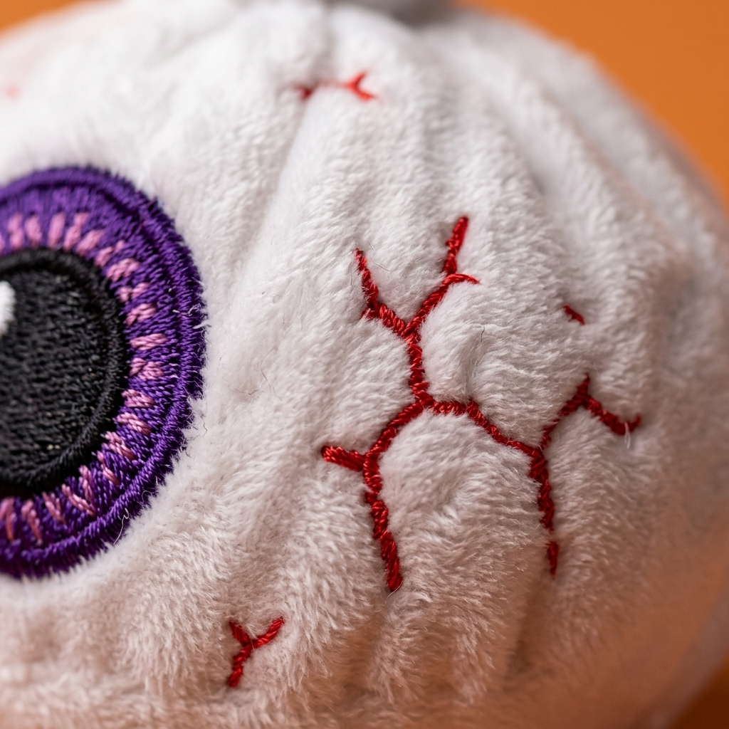 Squishy Dumpling Halloween Oko Fioletowe makro tekstury pianki