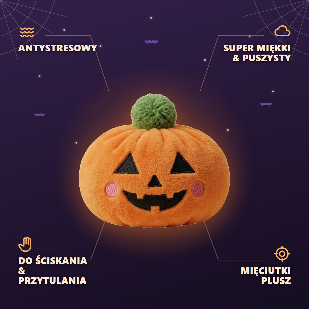 Squishy Dumpling Halloween Dynia infografika: najważniejsze zalety