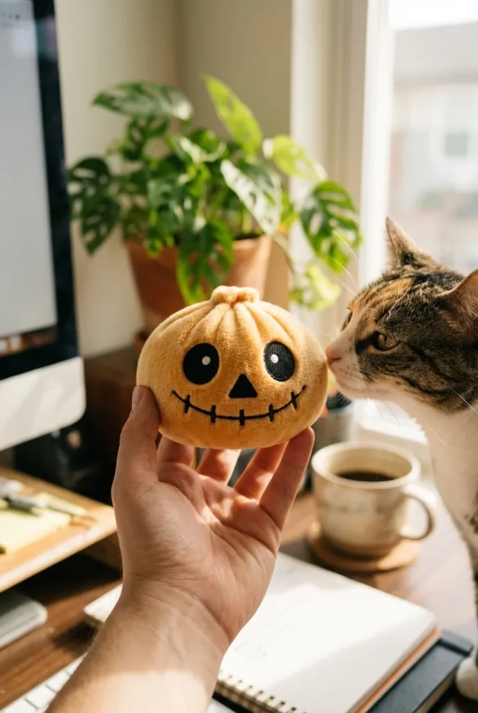Squishy Dumpling Szkielet Halloween Uśmiech z pluszakiem