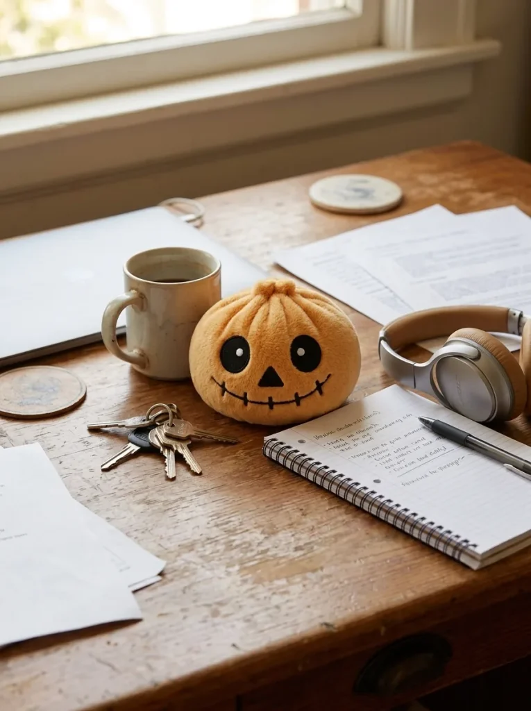 Squishy Dumpling Szkielet Halloween Uśmiech na biurku