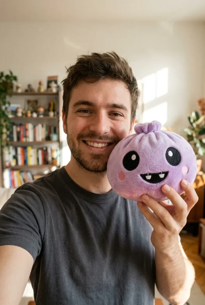 Squishy Dumpling Vampire Halloween Aksamitny Fiolet na co dzień