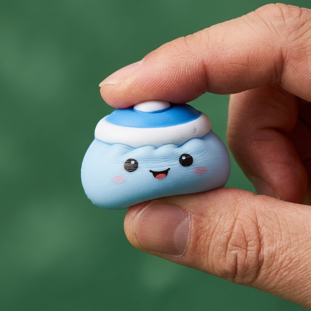 Kalendarz Adwentowy Squishy Dumpling Mochi Piernik 24 szt efekt slow-rise w akcji