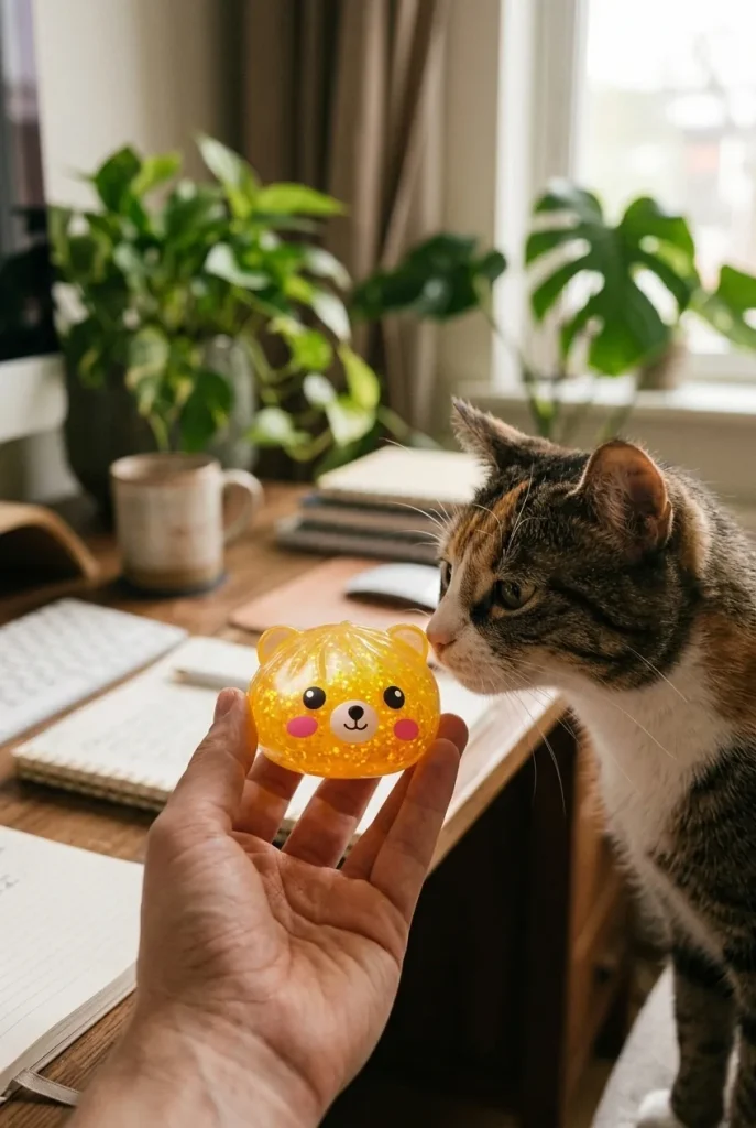 Dumpling Squishy Mystery Glitter Miś z pluszakiem