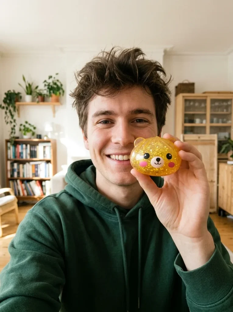 Dumpling Squishy Mystery Glitter Miś na co dzień