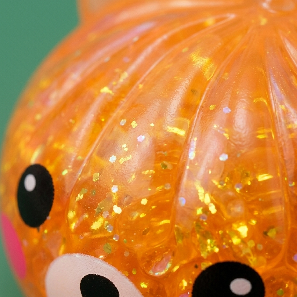 Dumpling Squishy Mystery Glitter Miś makro tekstury pianki