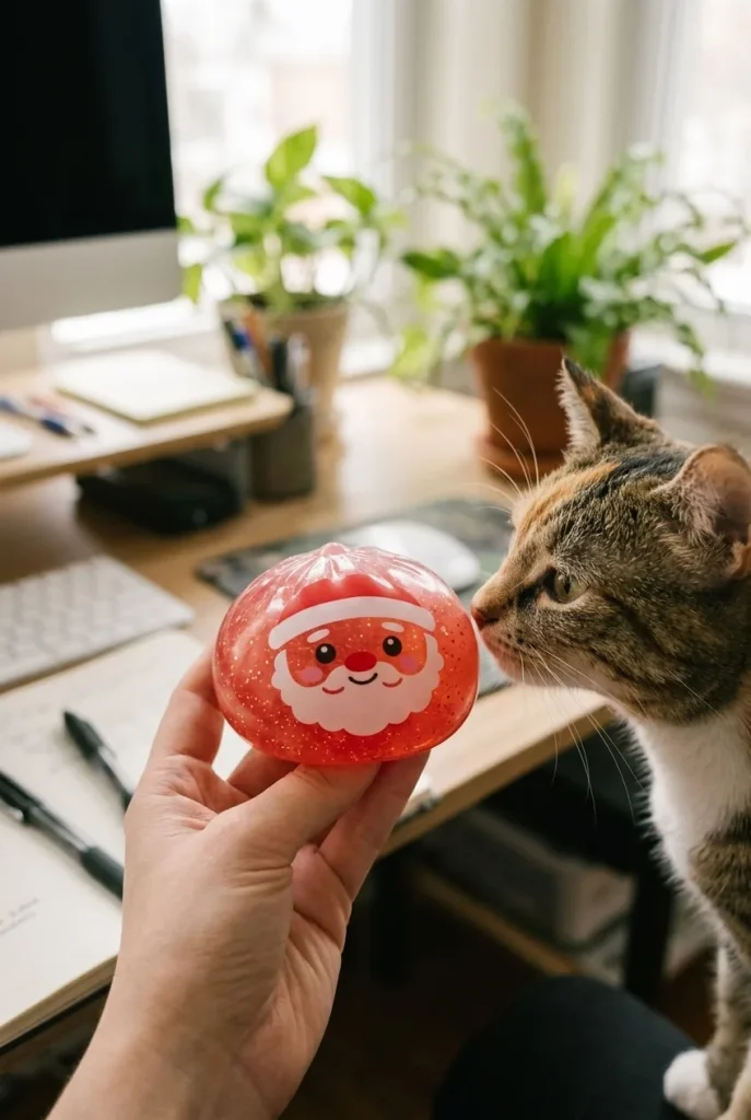 Dumpling Squishy Mystery Candy Świąteczny z pluszakiem
