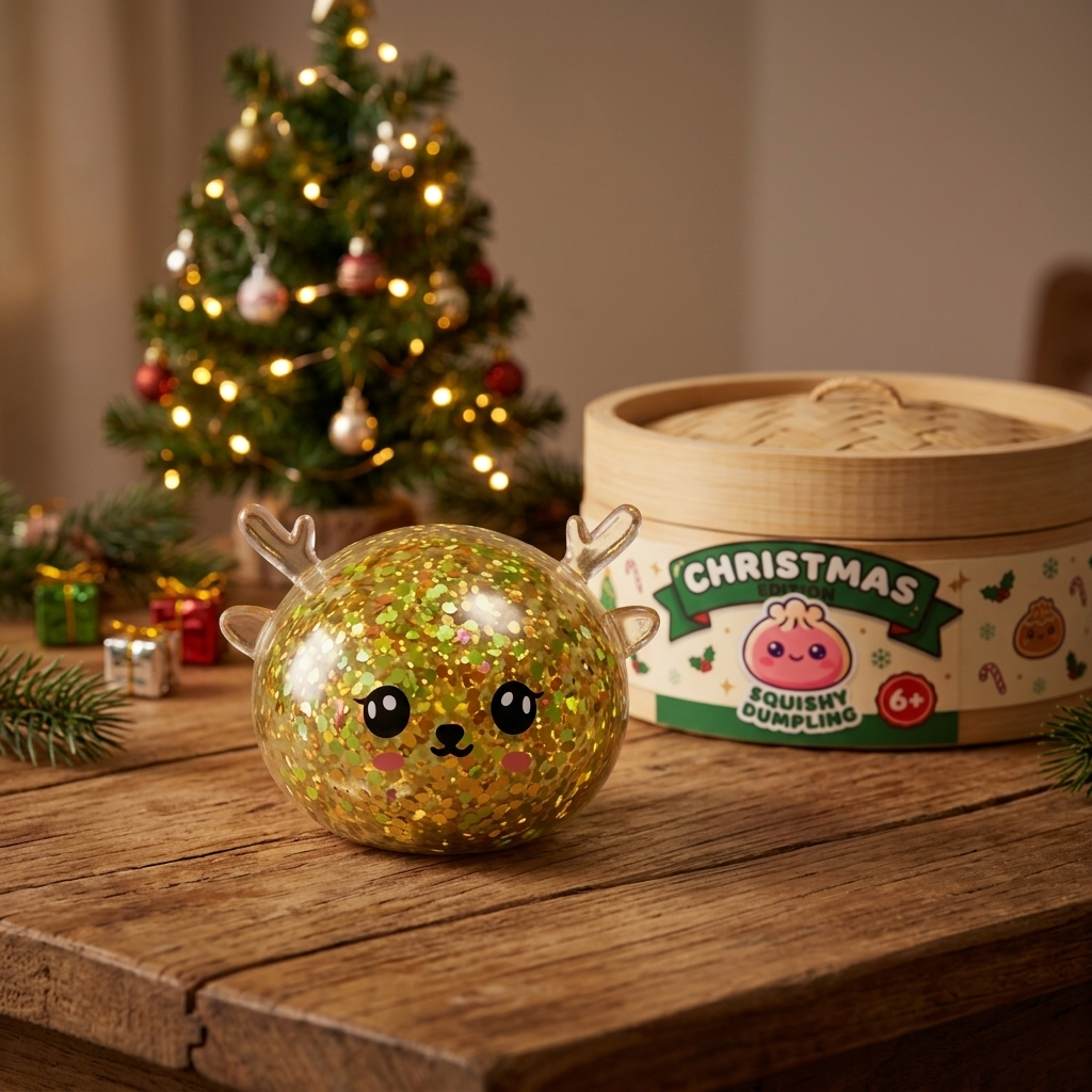 Squishy Dumpling Reindeer Mystery Brokat w codziennej aranżacji