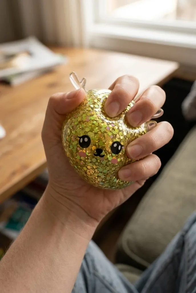 Squishy Dumpling Reindeer Mystery Brokat podczas ściskania