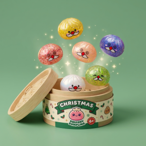 Squishy Dumpling Mystery Wąsy Mikołaja ściskany w dłoni