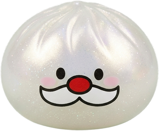 Squishy Dumpling Mystery Wąsy Mikołaja ściskany w dłoni