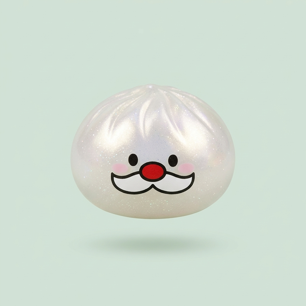 Squishy Dumpling Mystery Wąsy Mikołaja ściskany w dłoni