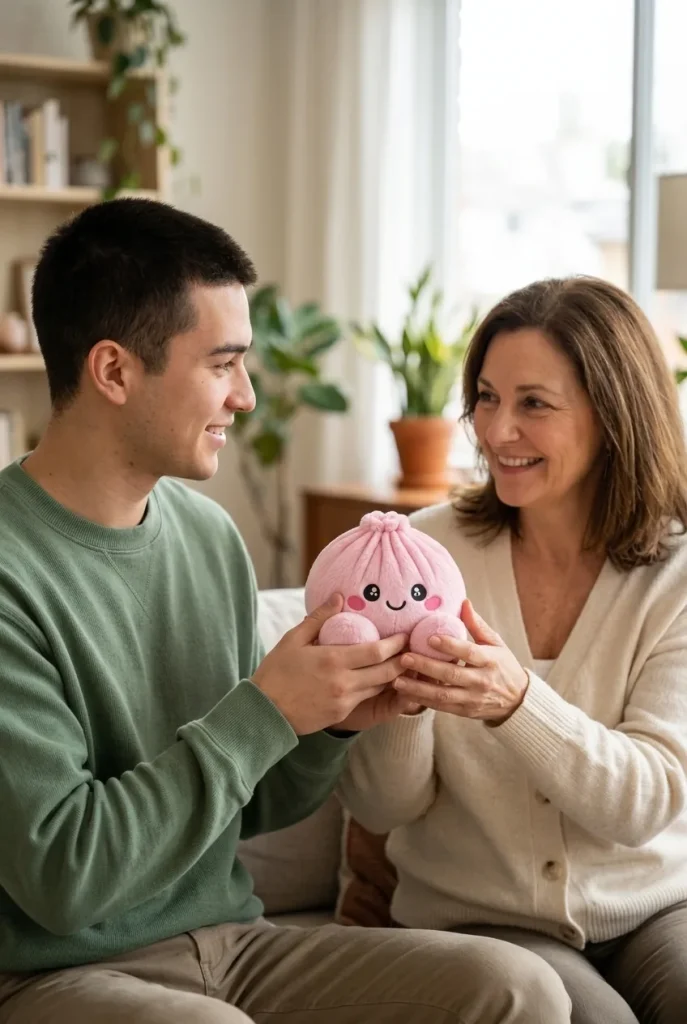 Dumpling Squishy Różowy Pluszak Piwonia jako pomysł na prezent