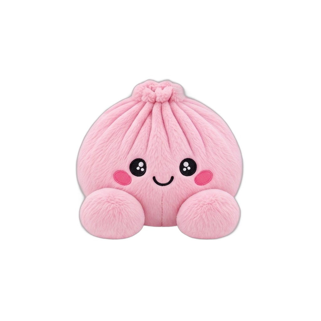 Dumpling Squishy Różowy Pluszak Piwonia ściskany w dłoni