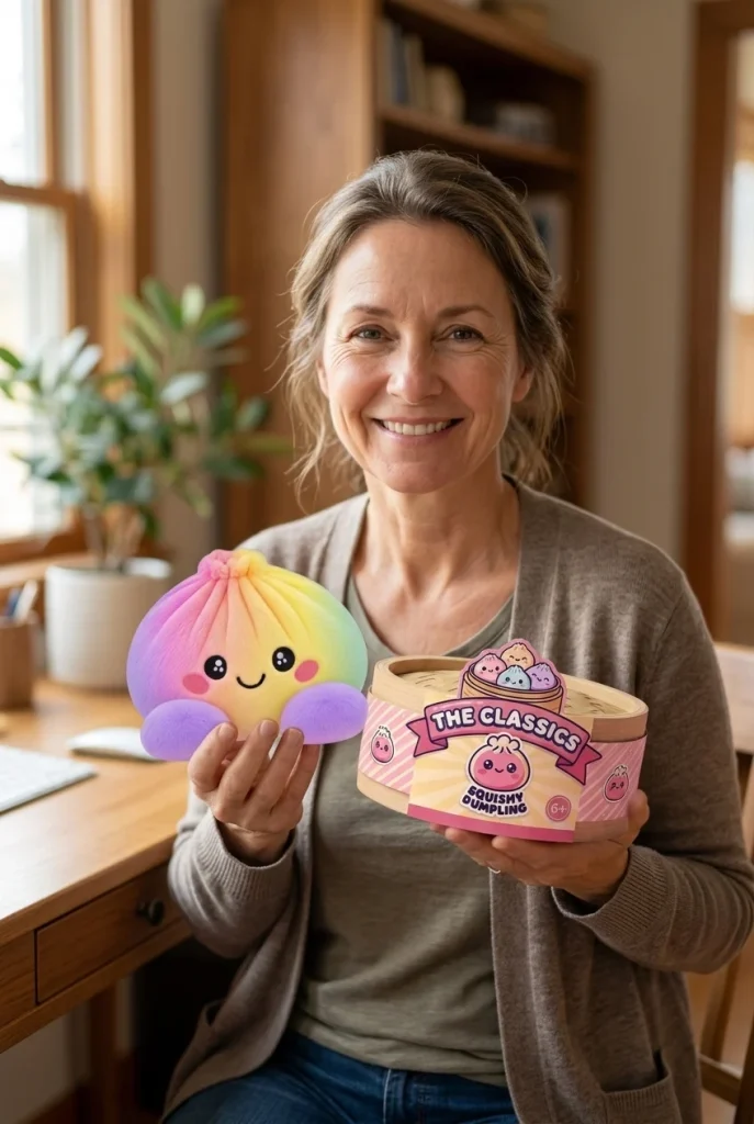 Squishy Dumpling Tęczowy Pastel z pudełkiem