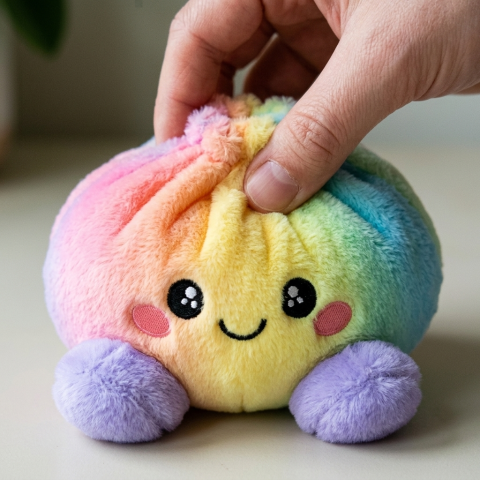Squishy Dumpling Tęczowy Pastel ściskany w dłoni