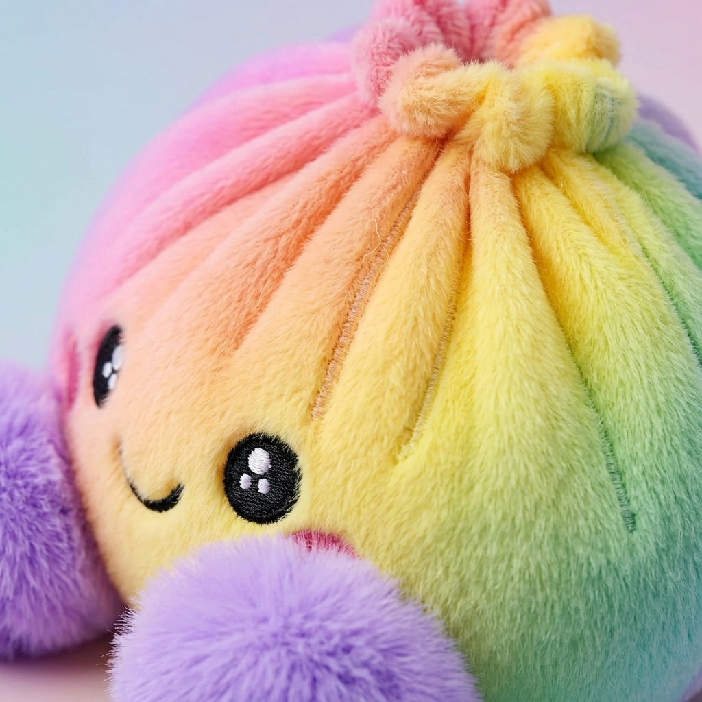 Squishy Dumpling Tęczowy Pastel makro tekstury pianki