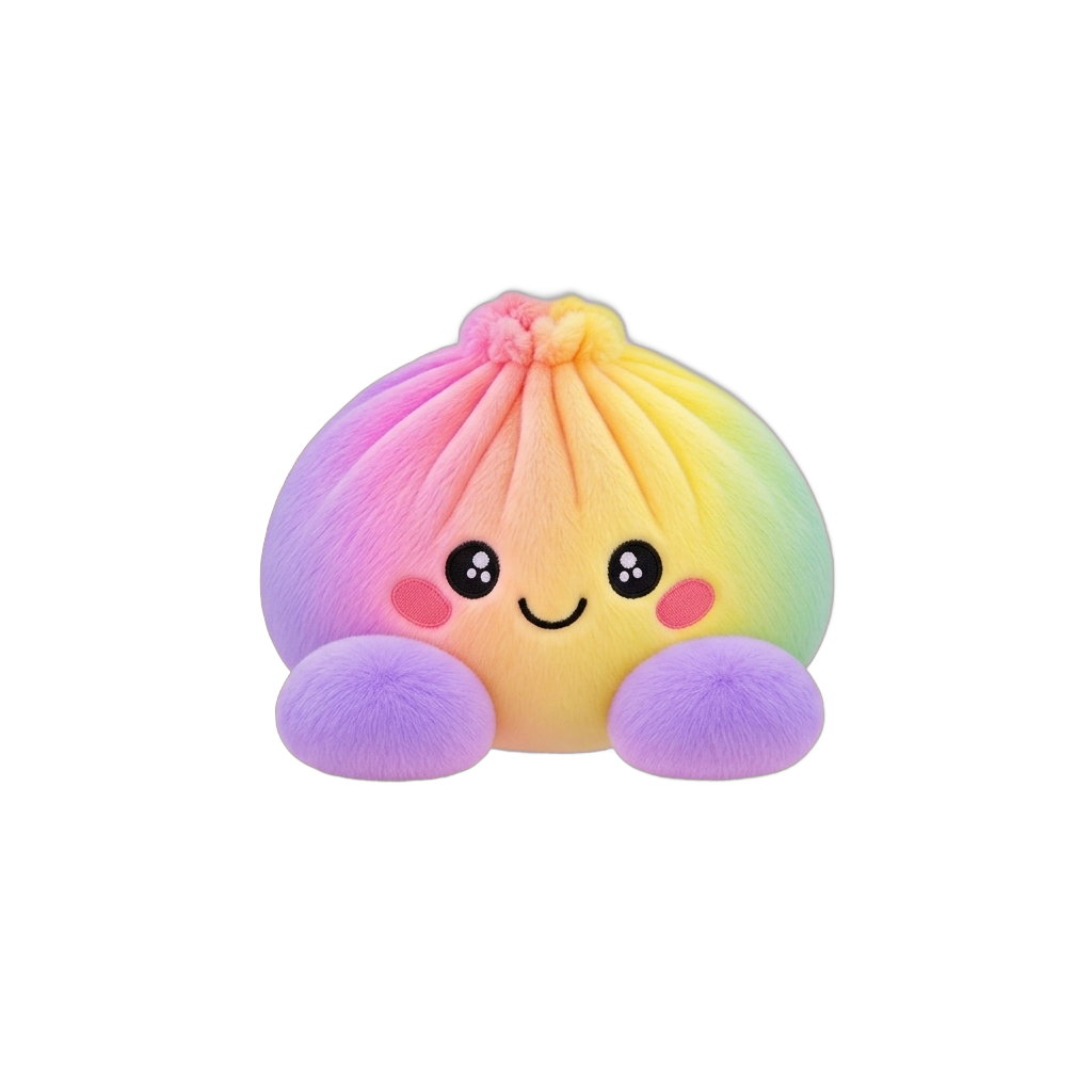 Squishy Dumpling Tęczowy Pastel ściskany w dłoni