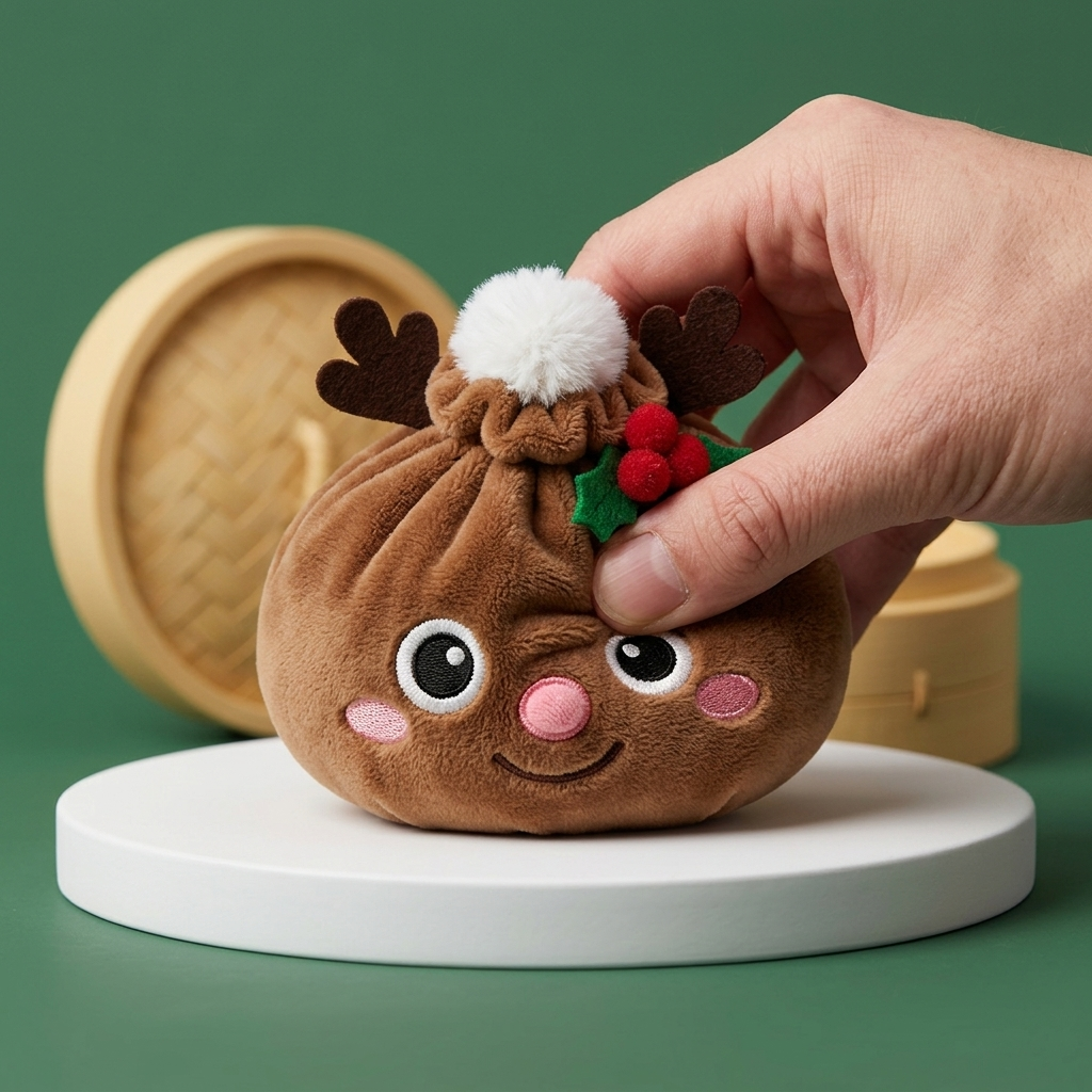 Dumpling Squishy Renifer Świąteczny efekt slow-rise w akcji