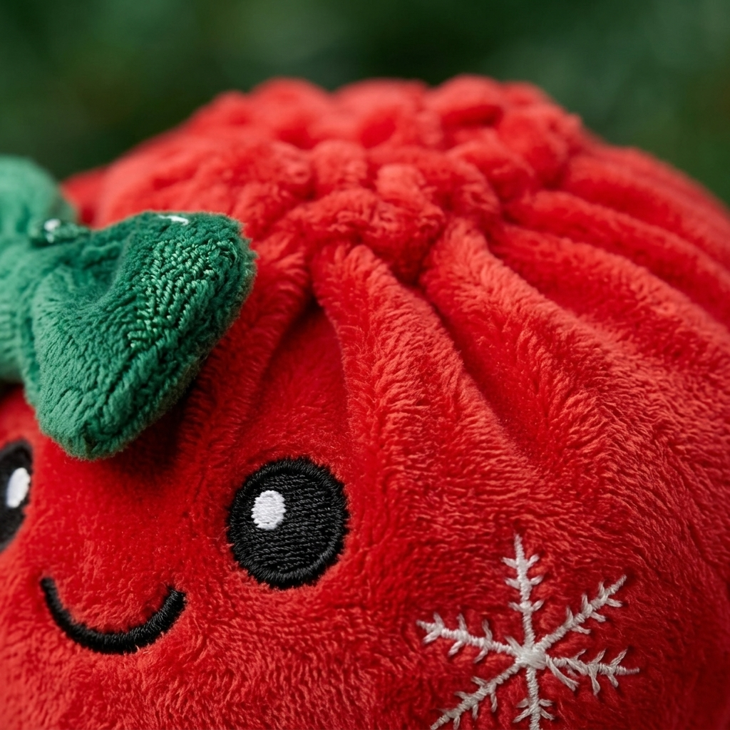 Dumpling Squishy Świąteczna Kokardka Czerwona makro tekstury pianki