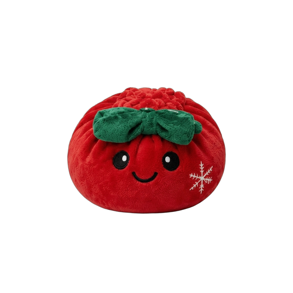 Dumpling Squishy Świąteczna Kokardka Czerwona ściskany w dłoni
