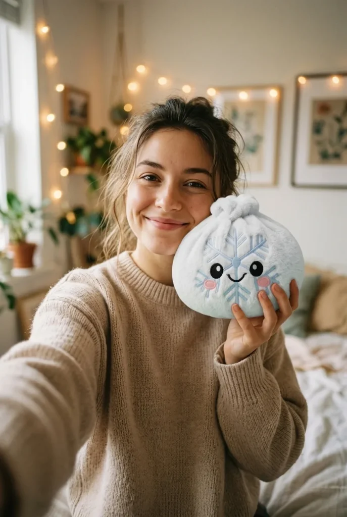 Dumpling Squishy Snowflake Zimowa na co dzień