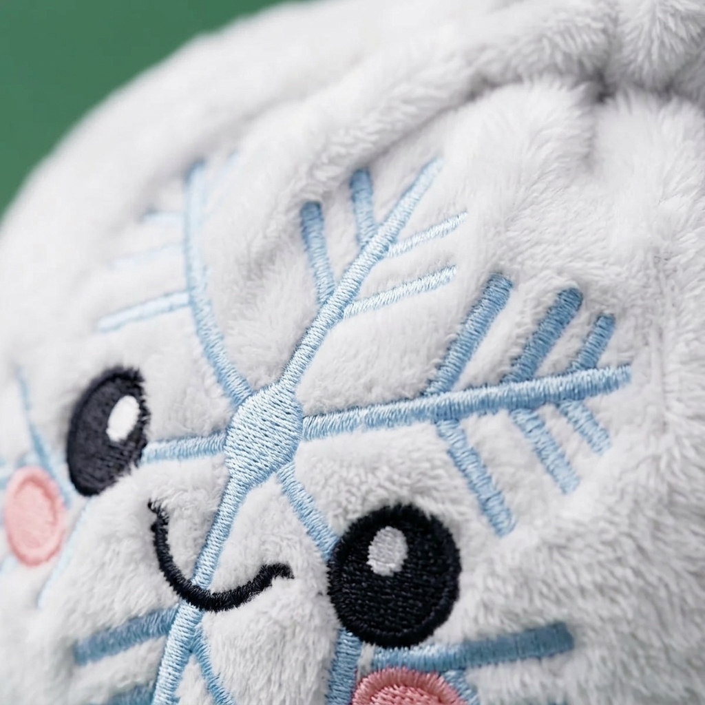Dumpling Squishy Snowflake Zimowa makro tekstury pianki