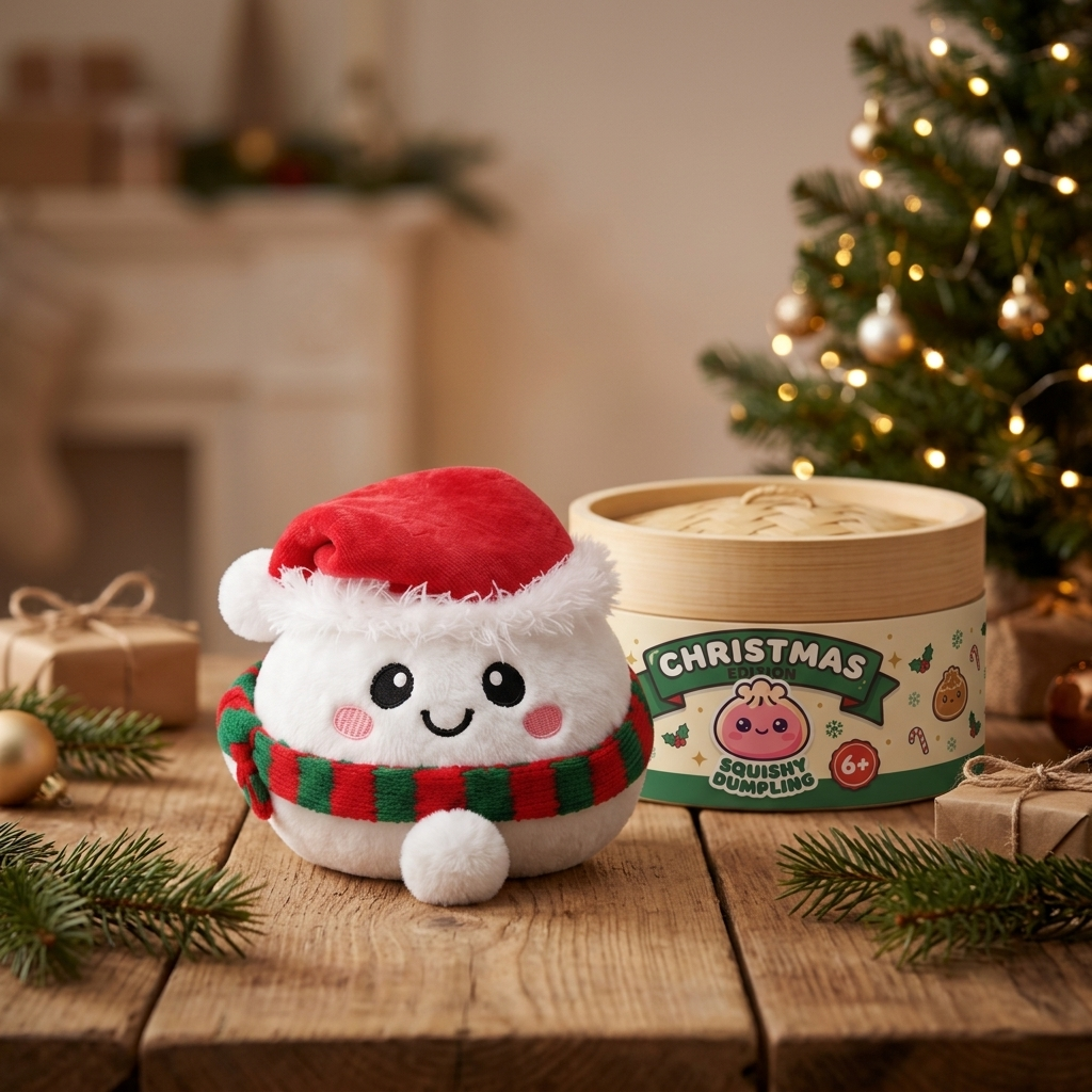 Snowman Dumpling Squishy Świąteczny Bałwanek w codziennej aranżacji