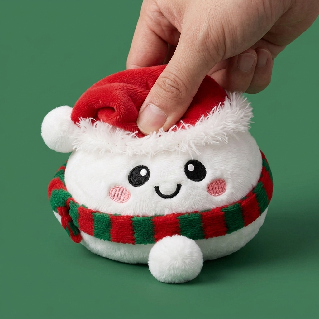Snowman Dumpling Squishy Świąteczny Bałwanek efekt slow-rise w akcji