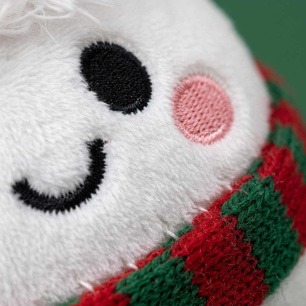Snowman Dumpling Squishy Świąteczny Bałwanek makro tekstury pianki