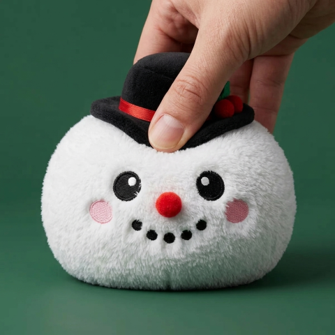 Squishy Dumpling Bałwan w Cylindrze efekt slow-rise w akcji