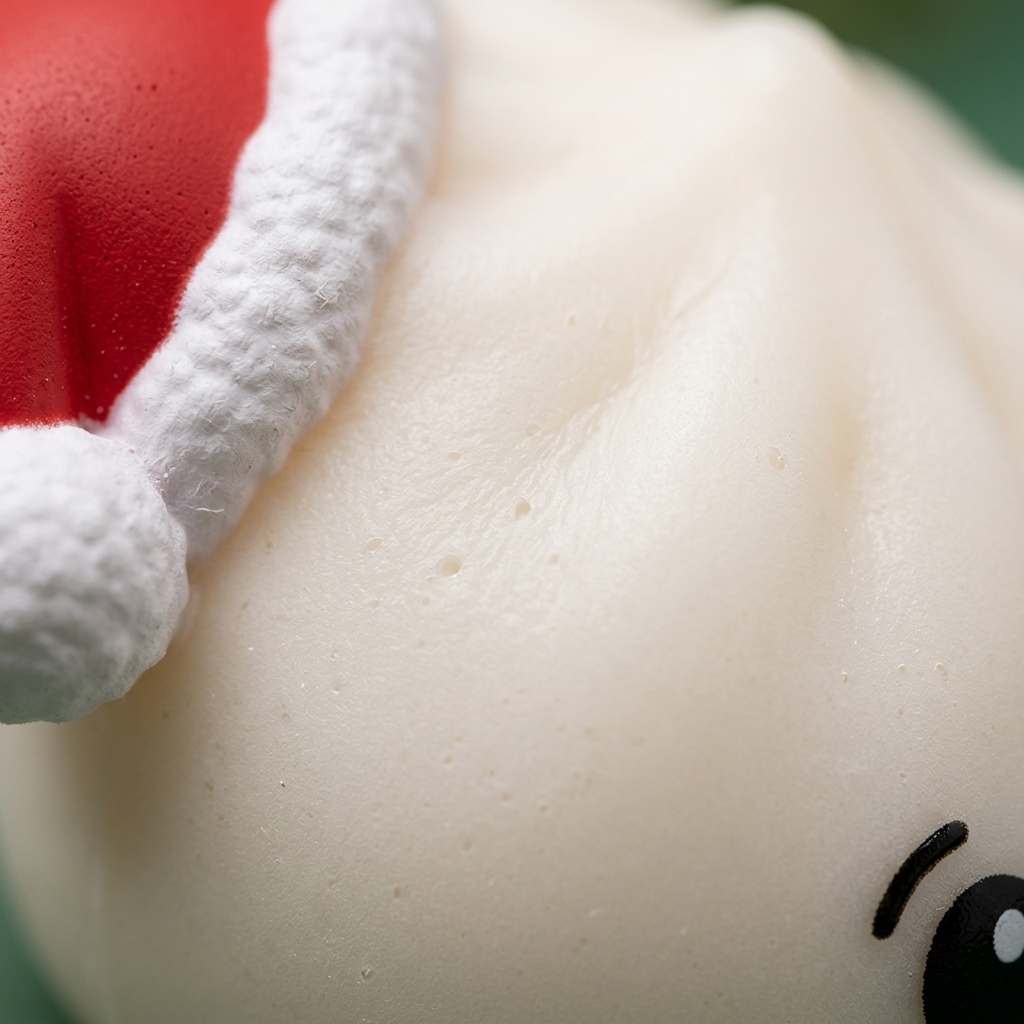 Christmas Hat Dumpling Squishy Biały makro tekstury pianki
