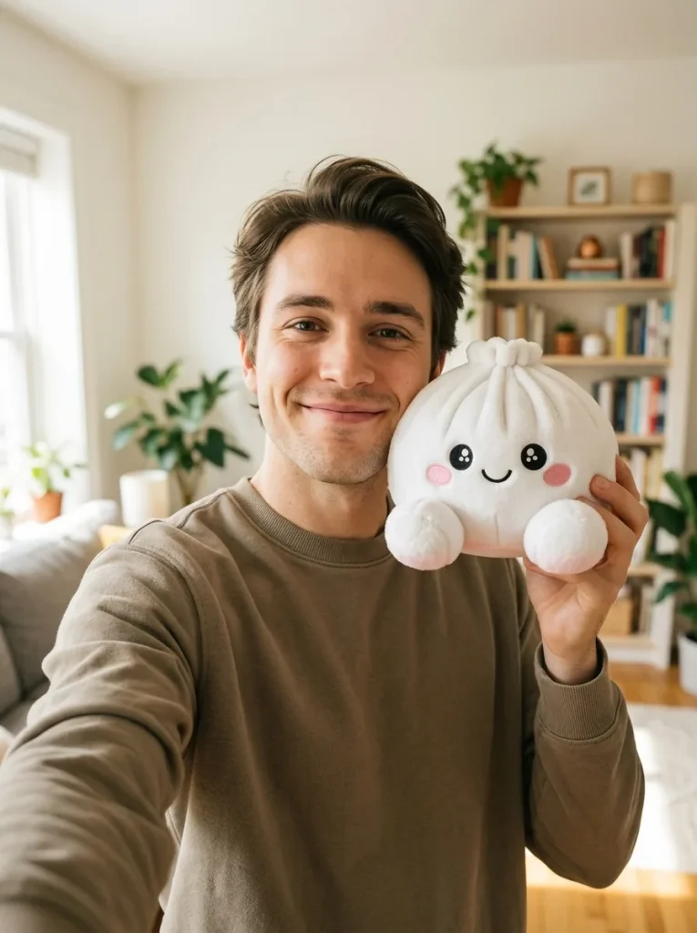 Squishy Dumpling Pluszowy Biały na co dzień
