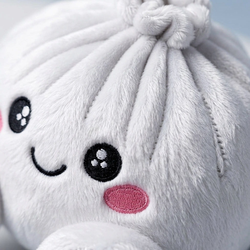Squishy Dumpling Pluszowy Biały makro tekstury pianki