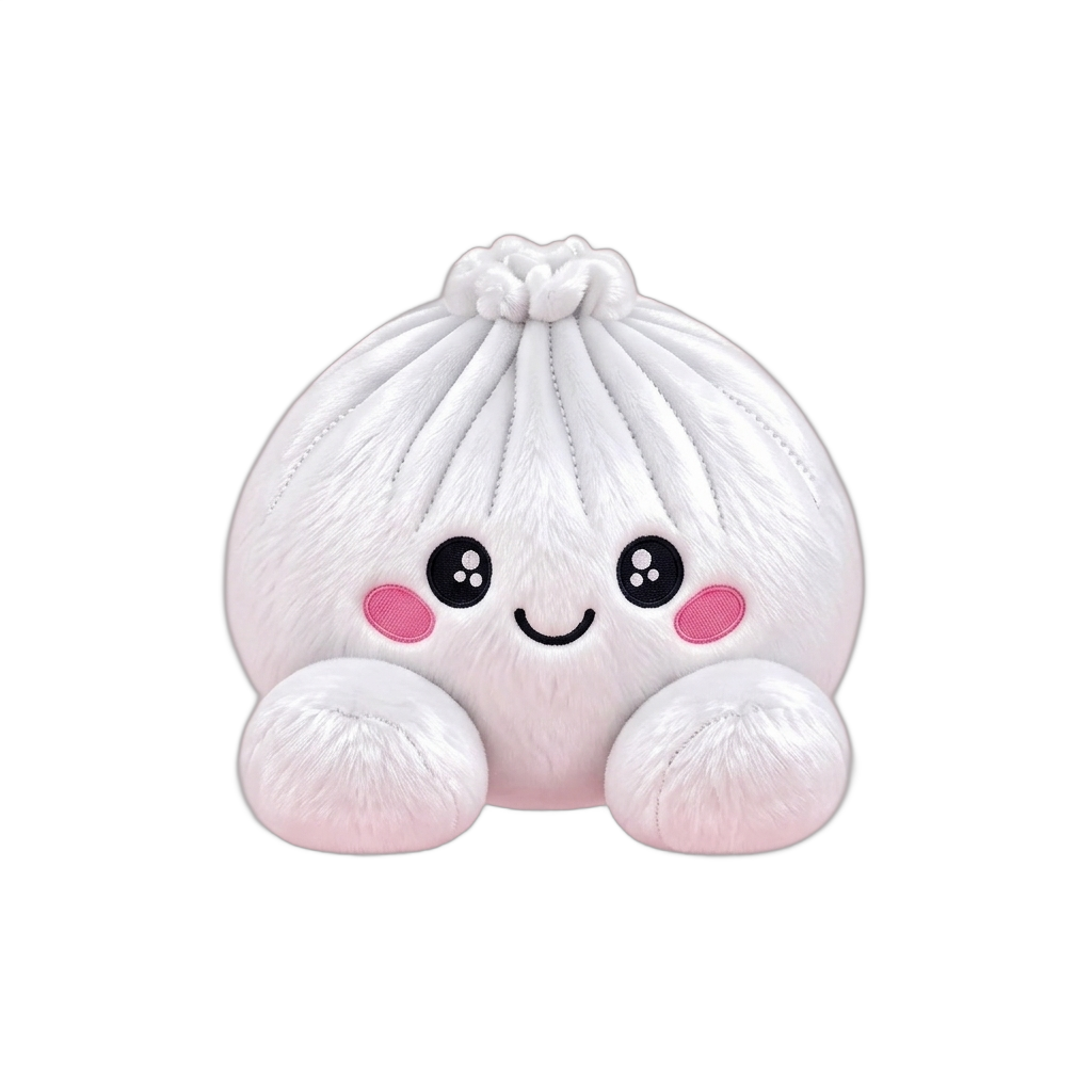 Squishy Dumpling Pluszowy Biały ściskany w dłoni